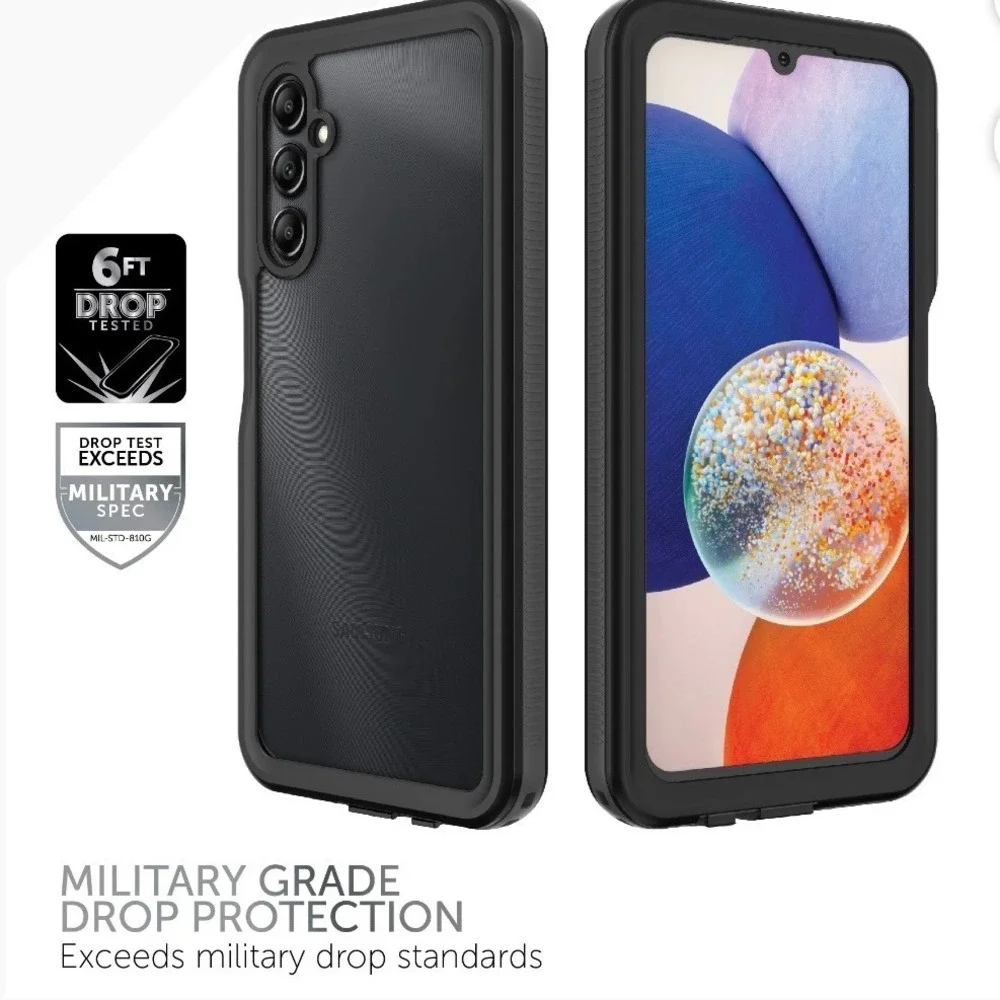 Body Glove Tidal Waterproof Case Samsung‎ Galaxy A14 5G Black Clear IP68 Rugged